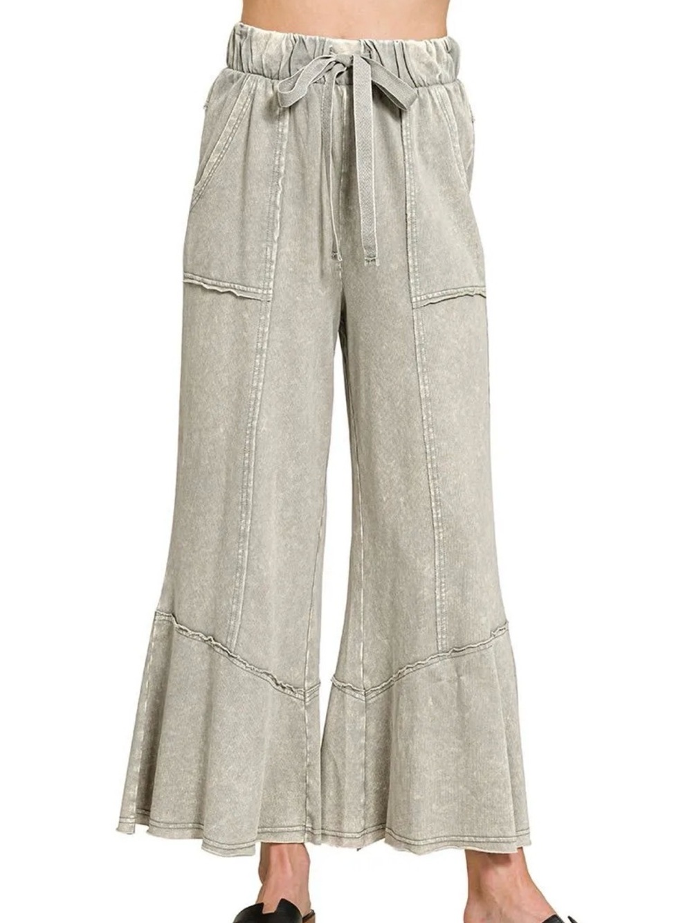 NWOT Zenana Wide-Leg Pants in Sleet